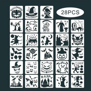 Halloween Drawing Stencil,Plastic Drawing Painting